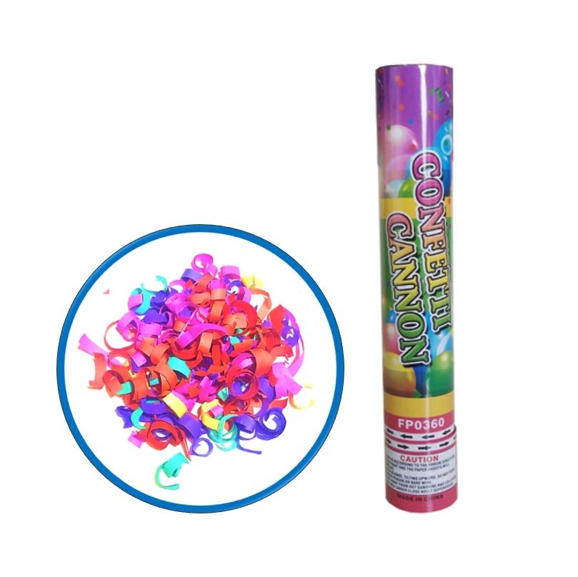 12 Inch Multi Color Confetti Cannon