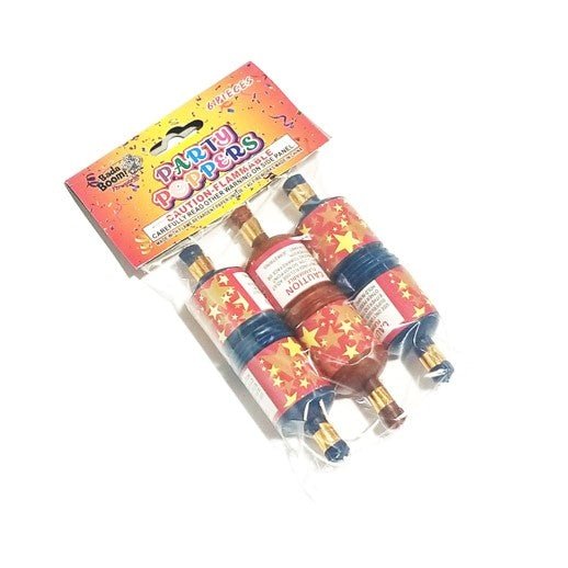 Champagne Party Poppers 6 Pack