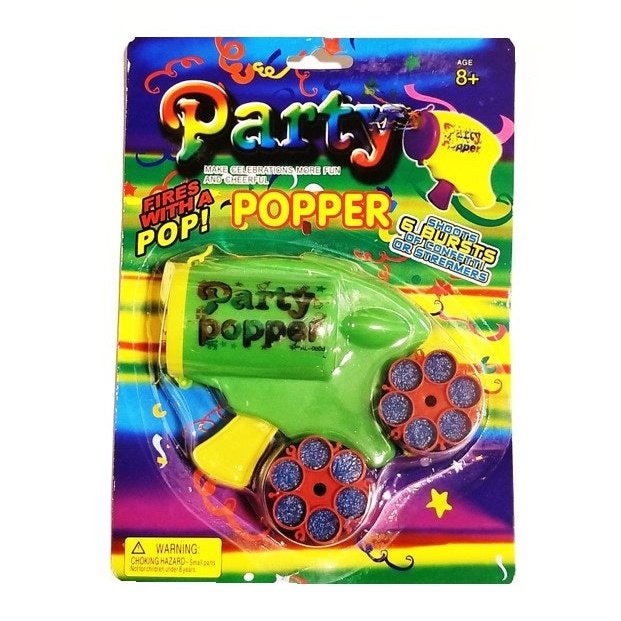 6 Shooter Gun - Confetti Party Popper