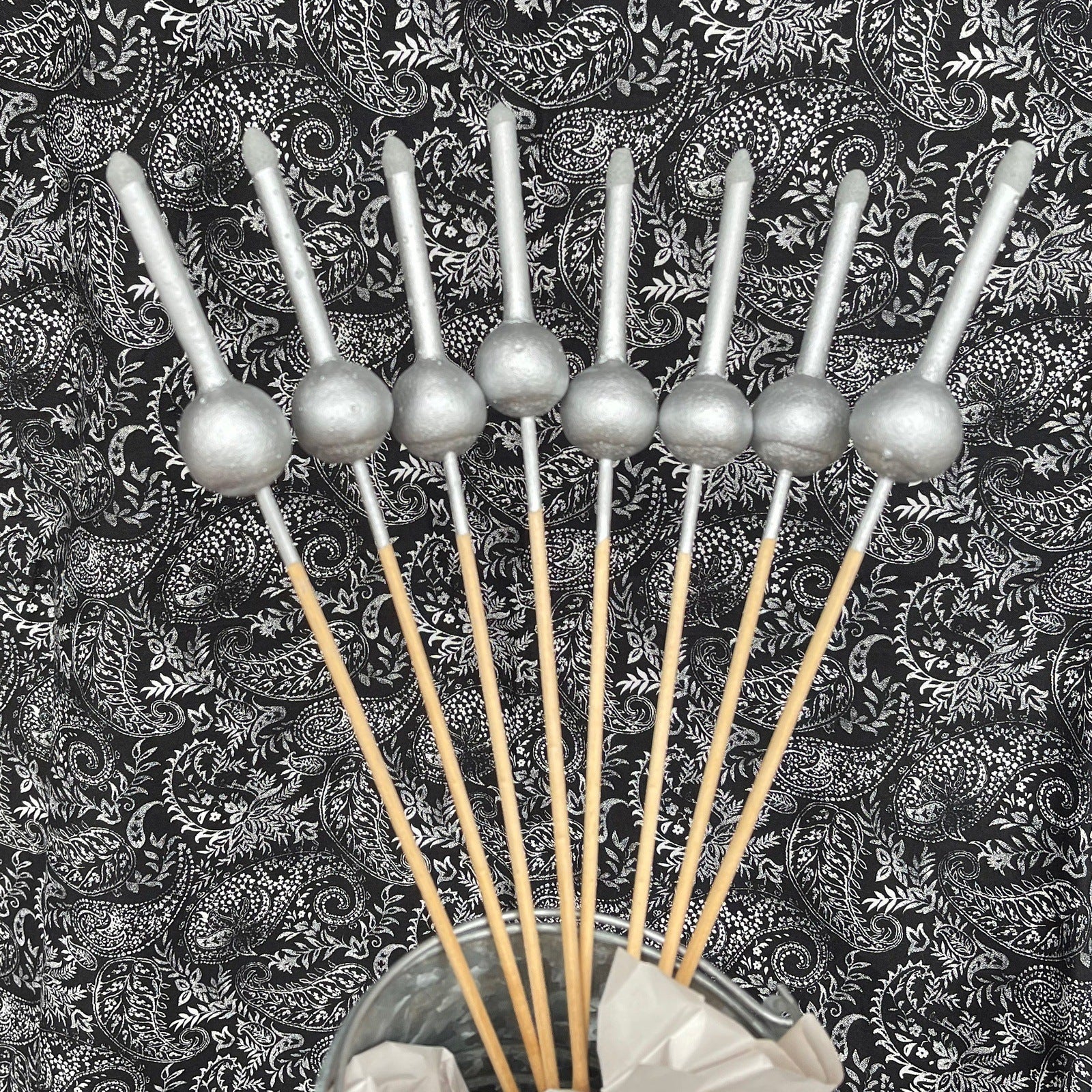 8pc 16" Japanese Wedding Sparklers - Silver