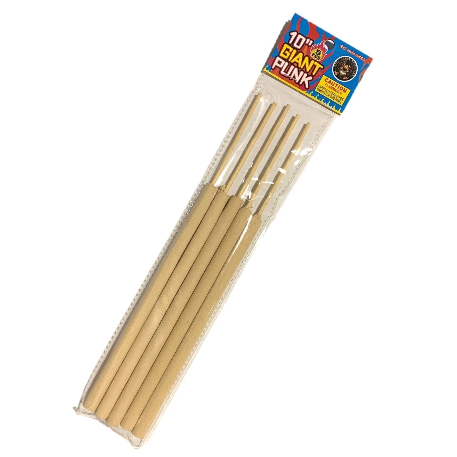 10 Inch Jumbo Punk Non-scented Incense Sticks 5 Pack