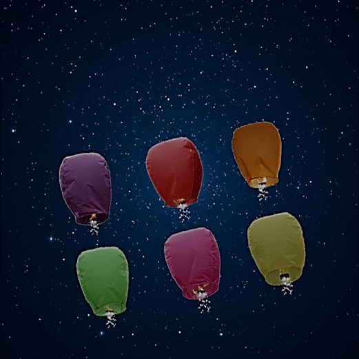 Sparkling Sky Lanterns - Case of 50