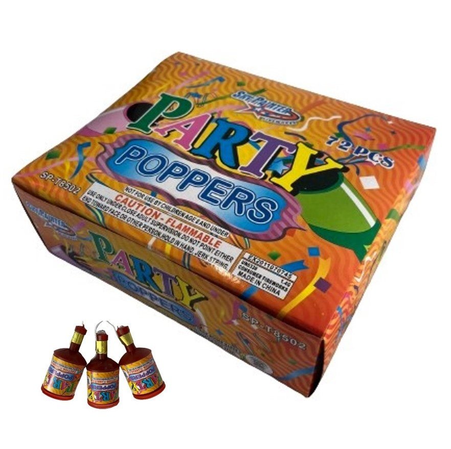 Champagne Party Poppers 72 Pack